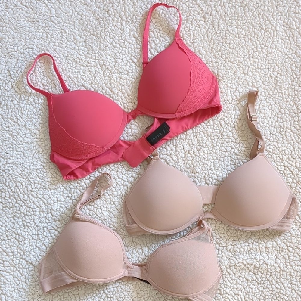 Pepper Bra Bundle Lift Up Lace + Mesh All You Bras Rouge Siena Rose 36A